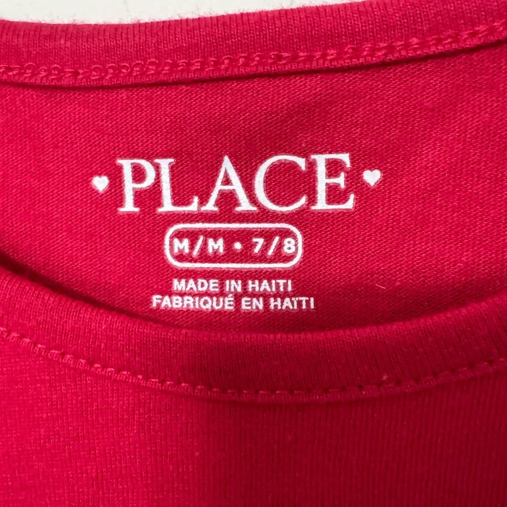 The Children’s Place Girls Size 7/8 Red Long Sleeve Shirt NWT
